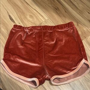 Solstice Velvet Red Athletic Shorts